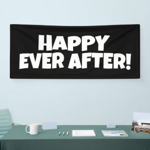 LONA BANDERA DE BODAS FELICES PARA SIEMPRE!