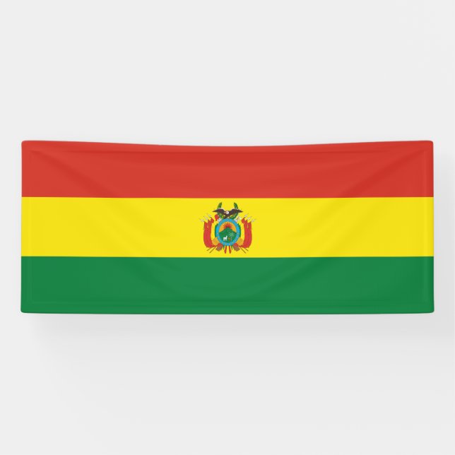 Lona Bandera de Bolivia Patriótica (Horizontal)