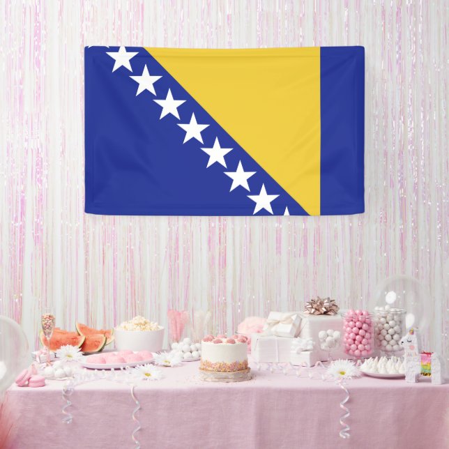 Lona Bandera de Bosnia y Herzegovina (Fiesta)