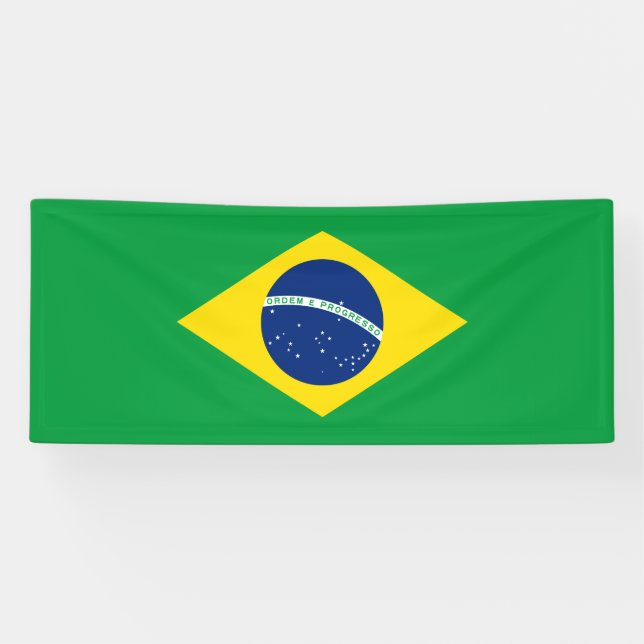 Lona Bandera de Brasil Patriótica (Horizontal)