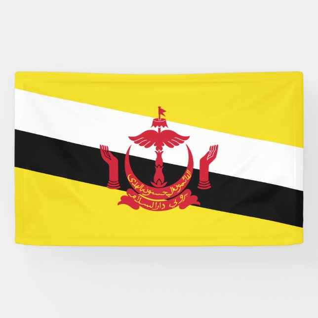 Lona Bandera de Brunei (Horizontal)