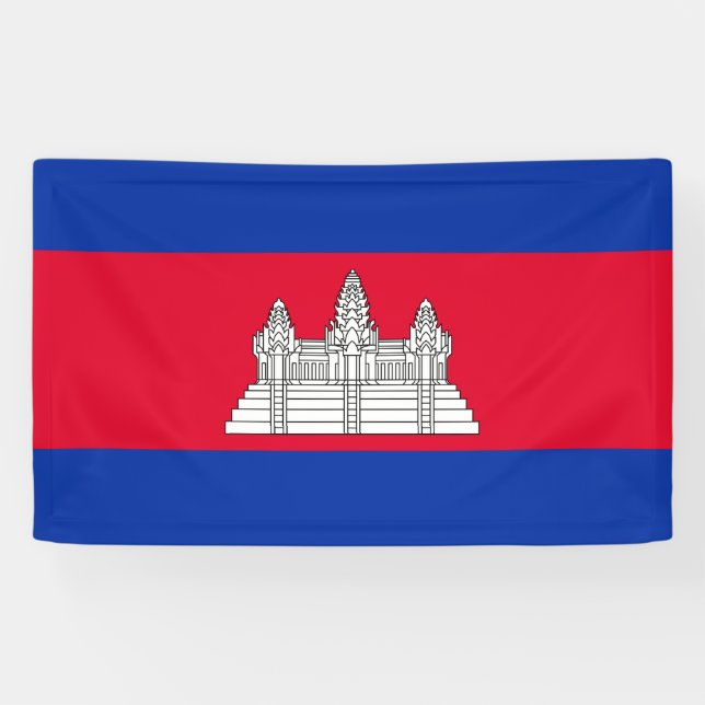 Lona Bandera de Camboya (Horizontal)