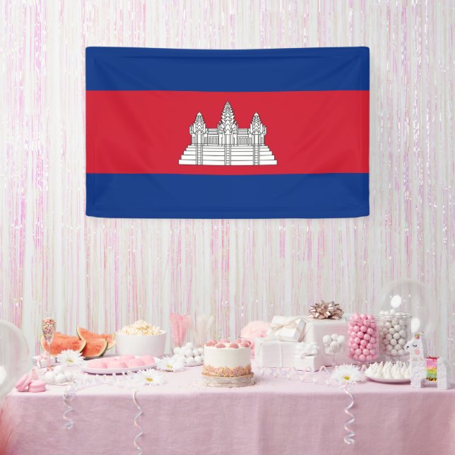 Lona Bandera de Camboya (Fiesta)