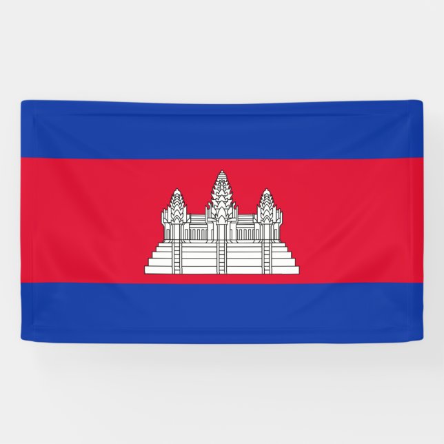 Lona Bandera de Camboya (Horizontal)