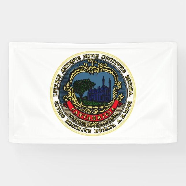 Lona Bandera de Cambridge (Massachusetts) (Horizontal)