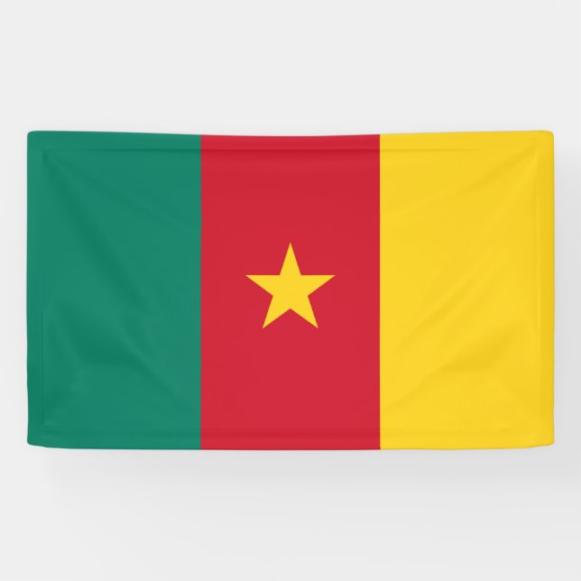 Lona Bandera de Camerún (Horizontal)