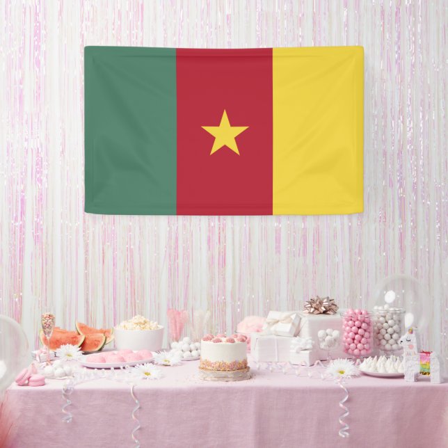 Lona Bandera de Camerún (Fiesta)