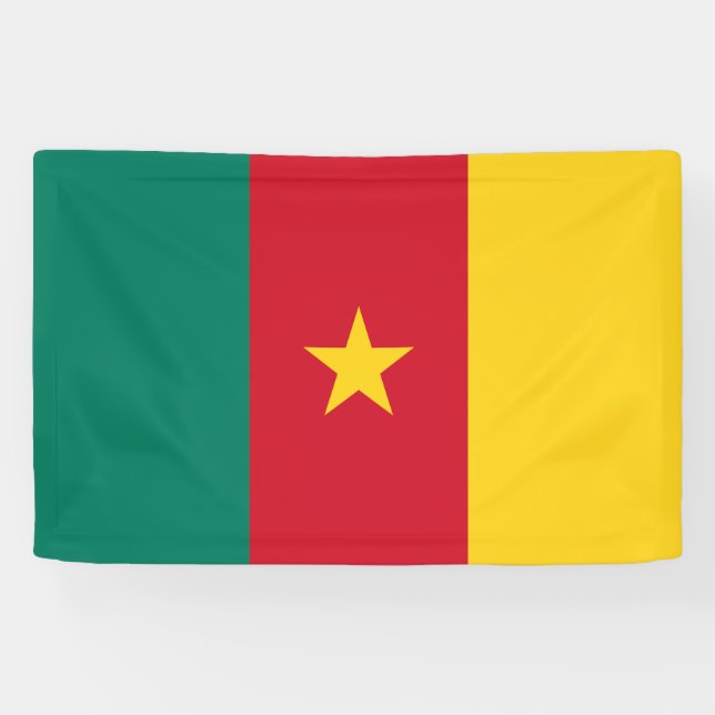 Lona Bandera de Camerún Patriótico (Horizontal)