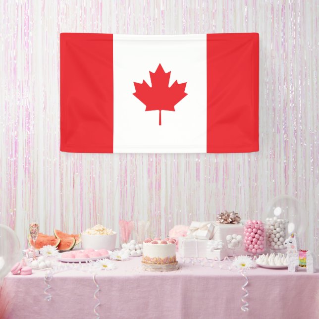 Lona Bandera de Canadá (Fiesta)