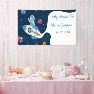 Lona Bandera de Celebración de Baby Shower de Misión