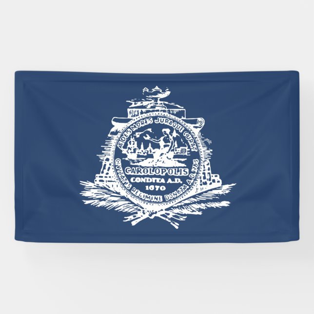 Lona Bandera de Charleston (Carolina del Sur) (Horizontal)