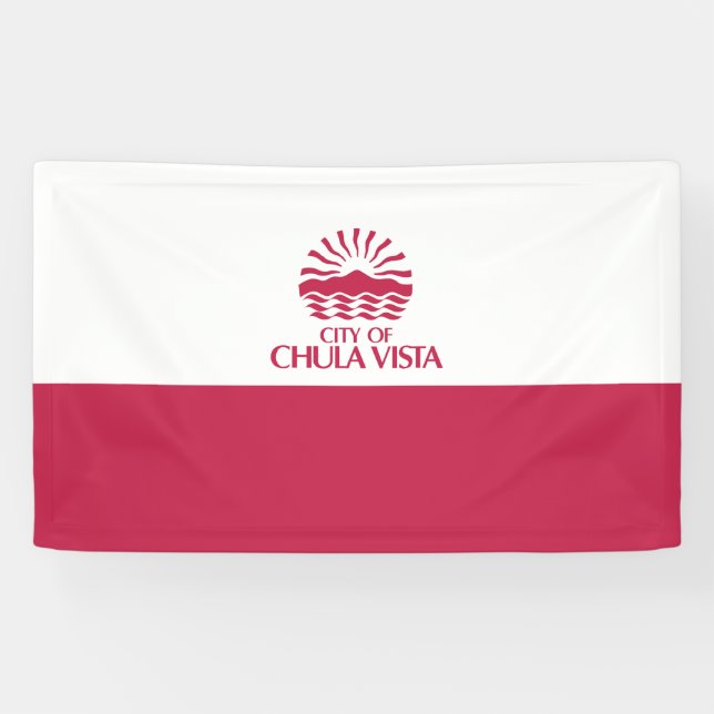 Lona Bandera de Chula Vista (California) (Horizontal)