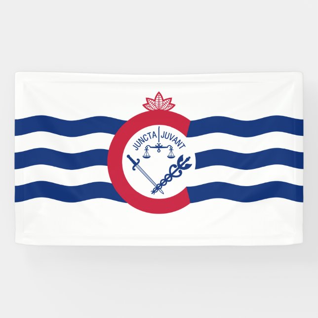 Lona Bandera de Cincinnati (Ohio) (Horizontal)