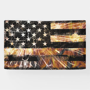 Lona Bandera de construcción industrial enciende