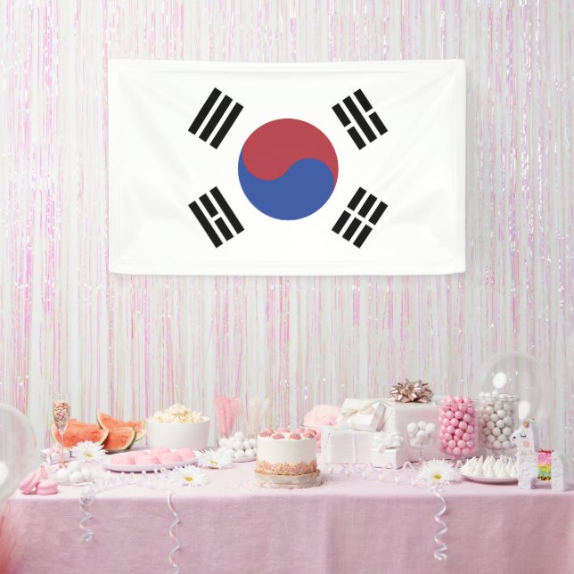 Lona Bandera de Corea del Sur (Fiesta)