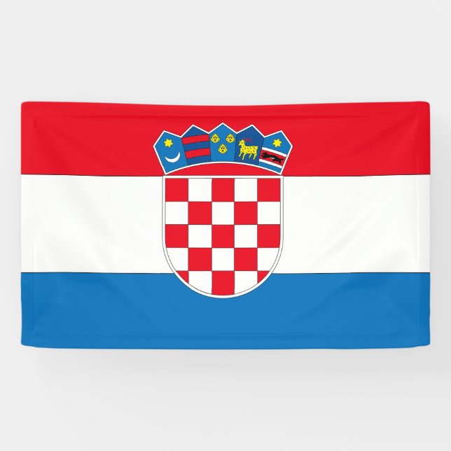 Lona Bandera de Croacia (Horizontal)