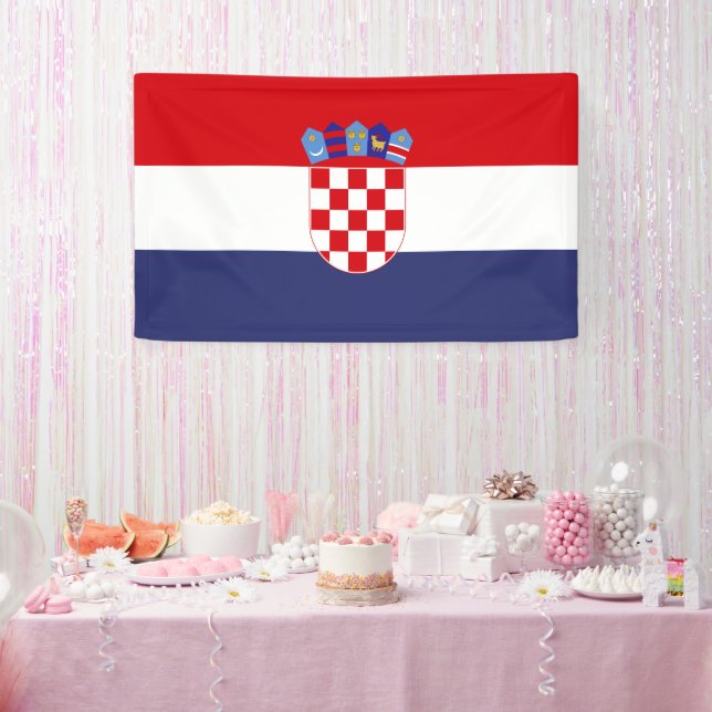 Lona Bandera de Croacia (Fiesta)