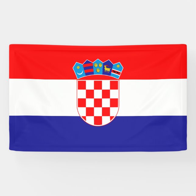 Lona Bandera de Croacia (Horizontal)