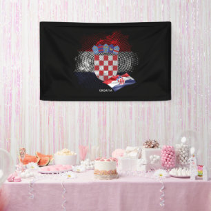 Lona bandera de Croacia