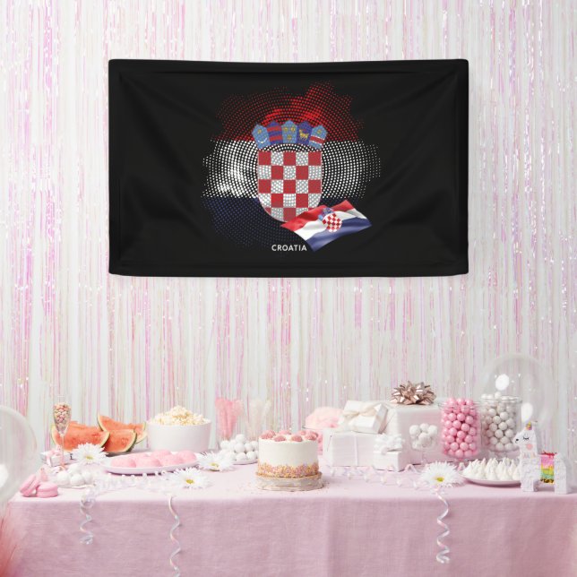 Lona bandera de Croacia (Fiesta)