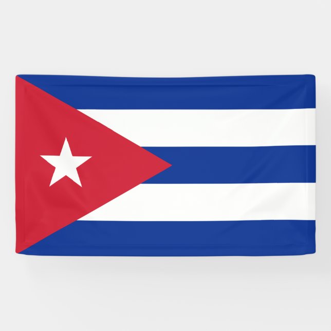 Lona Bandera de Cuba (Horizontal)