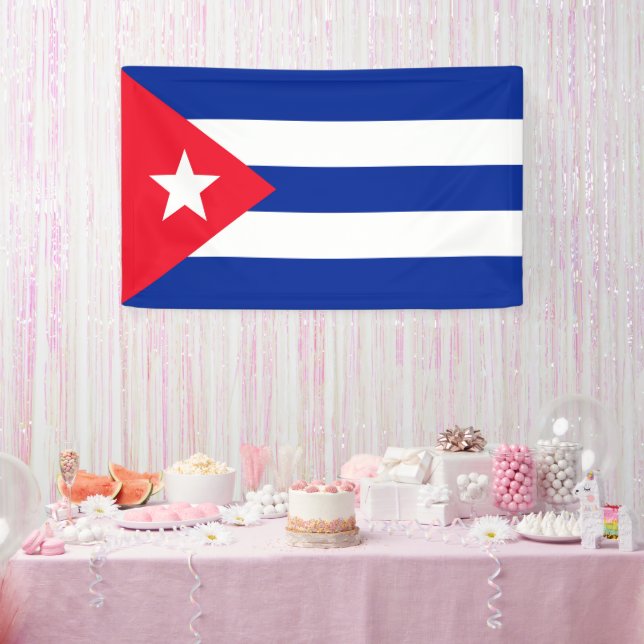 Lona Bandera de Cuba (Fiesta)
