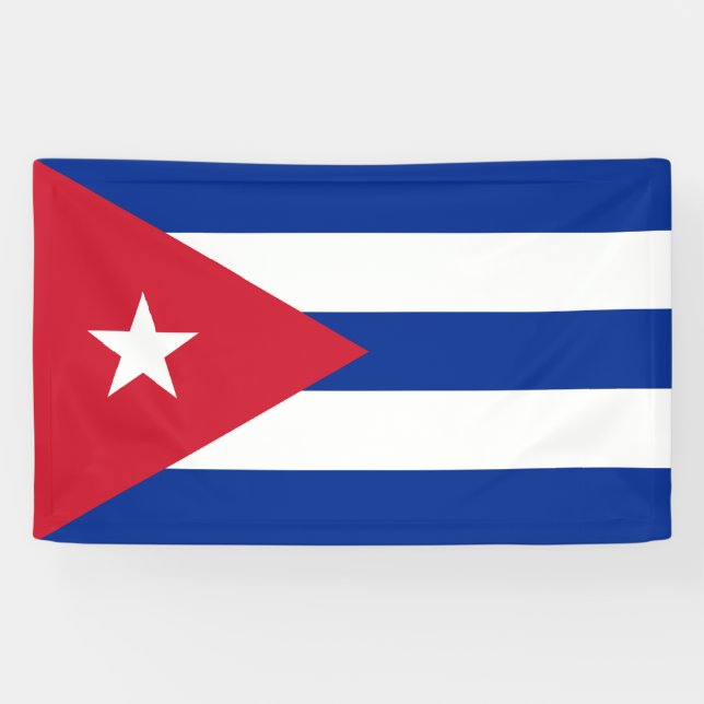 Lona Bandera de Cuba (Horizontal)