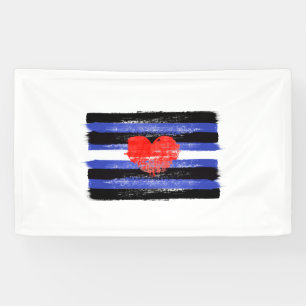LONA BANDERA DE CUERO PINTADA CON ORGULLO Y SÍMBOLO