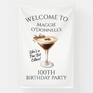 Lona Bandera de Cumpleaños 100th Espresso Martini