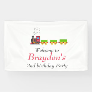 Lona Bandera de cumpleaños Chugga chugga dos dos 2do