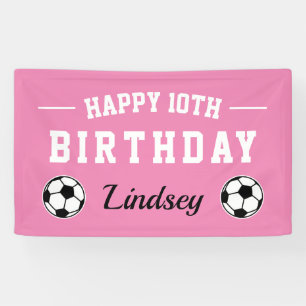 Lona Bandera de cumpleaños con tema personalizado de fú
