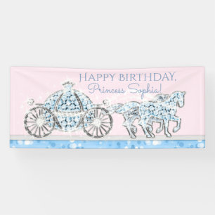 Lona Bandera de cumpleaños de la princesa Cenicienta