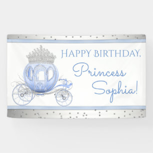 Lona Bandera de cumpleaños de niñas princesa Cenicienta