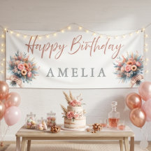 Bandera de Cumpleaños Feliz Personalizada con Dise