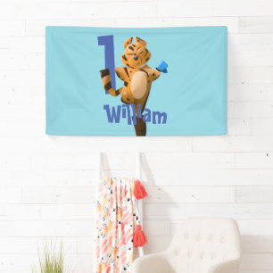 Lona Bandera de Cumpleaños Personalizada de Cuadros de 