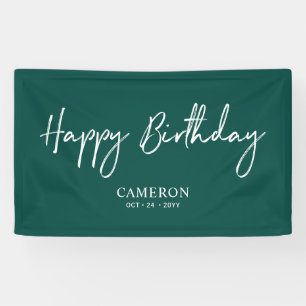 Lona Bandera de cumpleaños personalizada minimalista ne