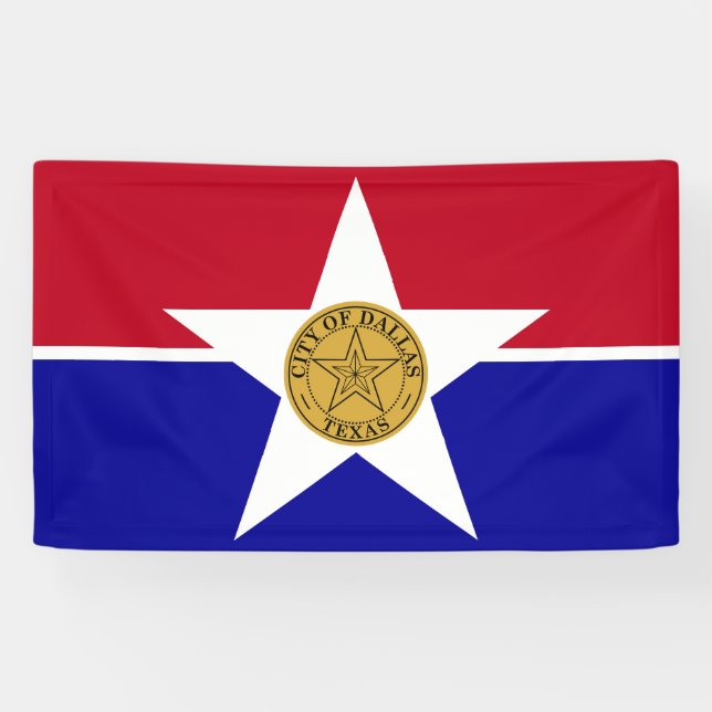 Lona Bandera de Dallas (Texas) (Horizontal)