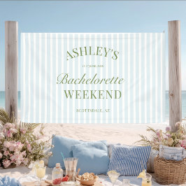 Lona Bandera de despedida de soltera de rayas azules