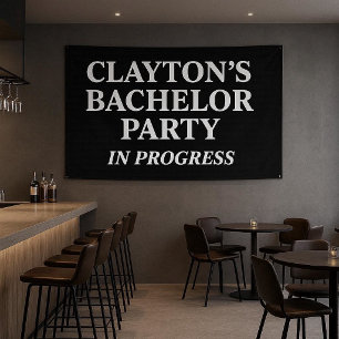 Lona Bandera de Despedida de Soltero en Curso