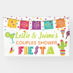 Lona Bandera de ducha de las parejas de Fiesta - Fondo