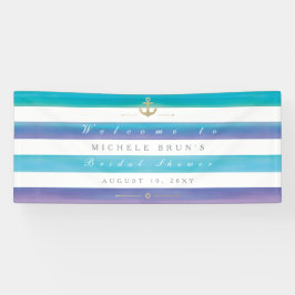 Lona Bandera de ducha marcadamente náutica Nautical Bri