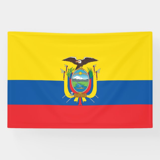 Lona Bandera de Ecuador (Horizontal)