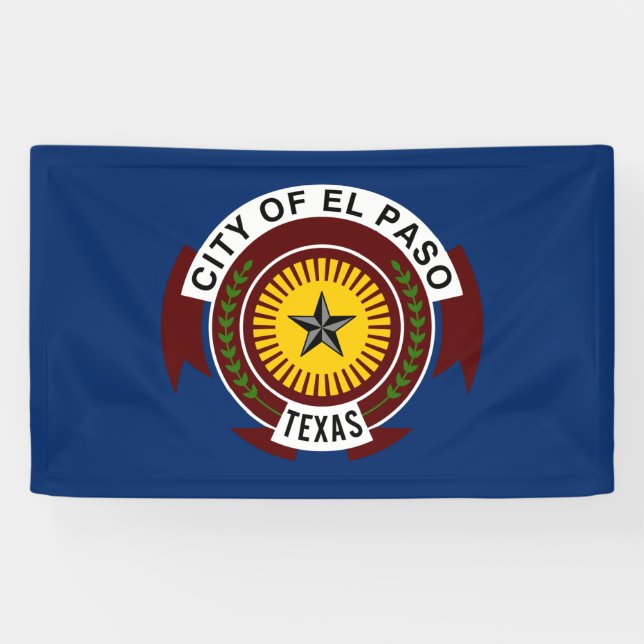 Lona Bandera de El Paso (Texas) (Horizontal)