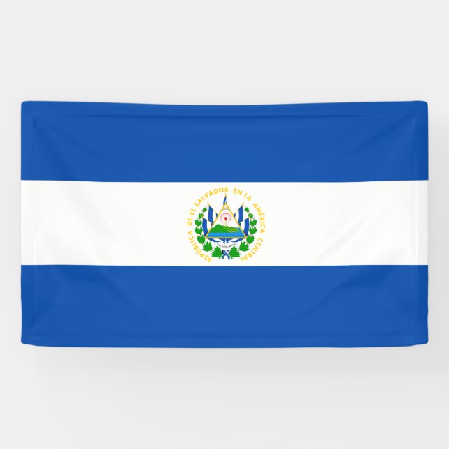 Lona Bandera de El Salvador (Horizontal)