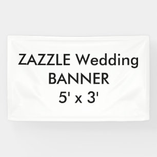 Lona Bandera de encargo 5' de la boda x 3'