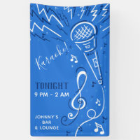 Bandera de encargo del micrófono de la música del