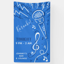 Lona Bandera de encargo del micrófono de la música del