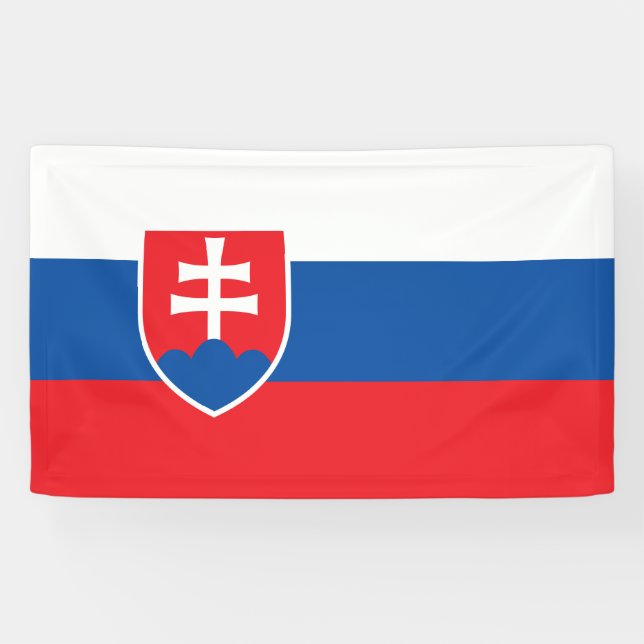Lona Bandera de Eslovaquia (Horizontal)