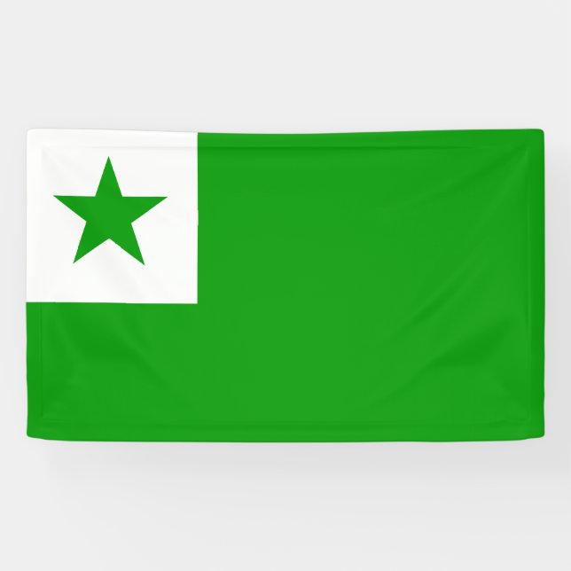 Lona Bandera de esperanto (Horizontal)