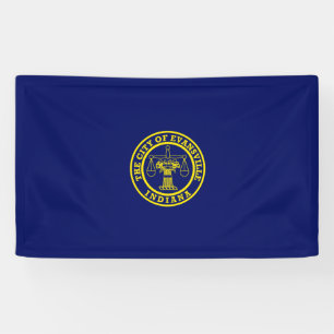 Lona Bandera de Evansville (Indiana)